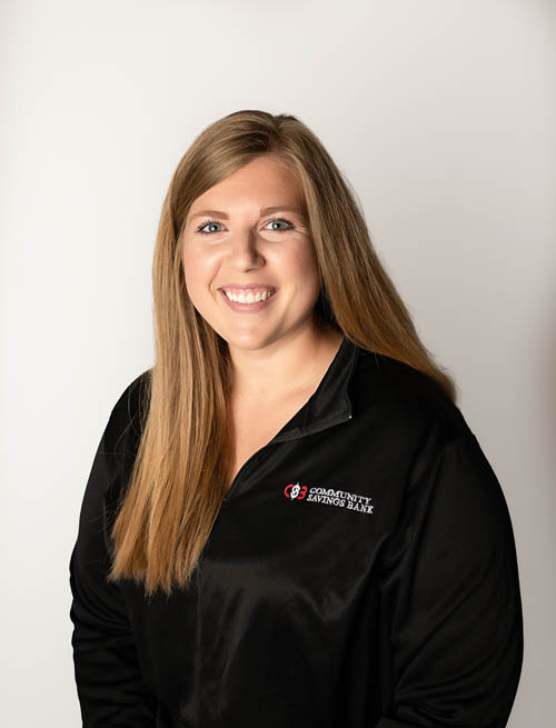 A headshot of Carley Vaske, Credit Analyst at Community Savings Bank.
