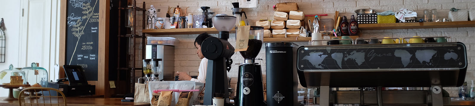 Coffee shop interior.