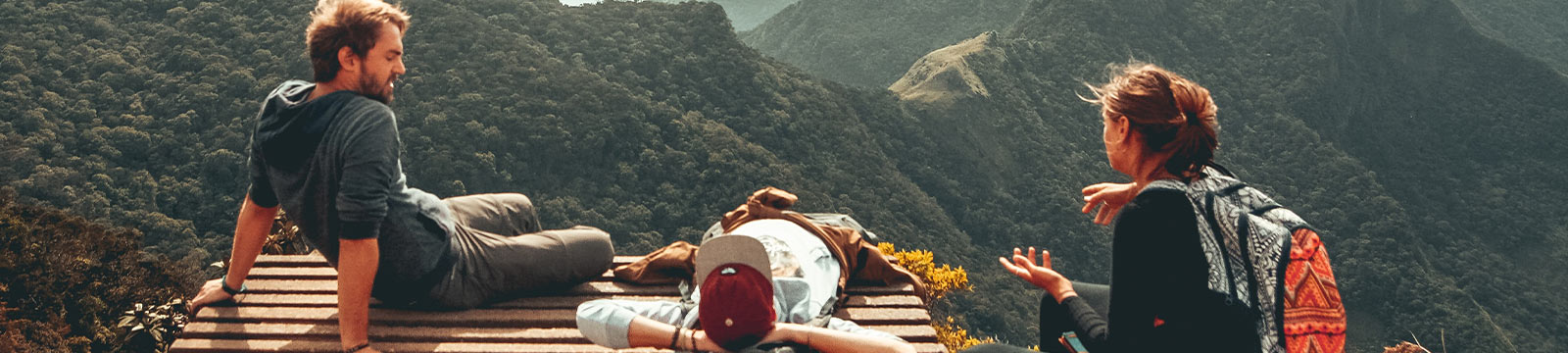 Group of friends on a trip.